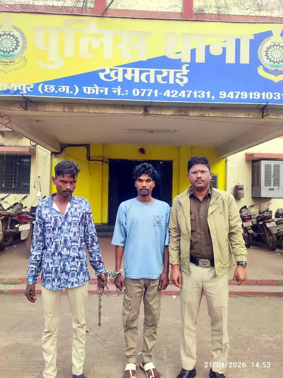 रायपुर में सूने मकान में चोरी का खुलासा, पड़ोसी ही निकला आरोपी, दो गिरफ्तार