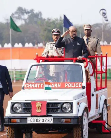 77वें गणतंत्र दिवस पर रायपुर में भव्य राज्य स्तरीय समारोह, राज्यपाल ने फहराया तिरंगा