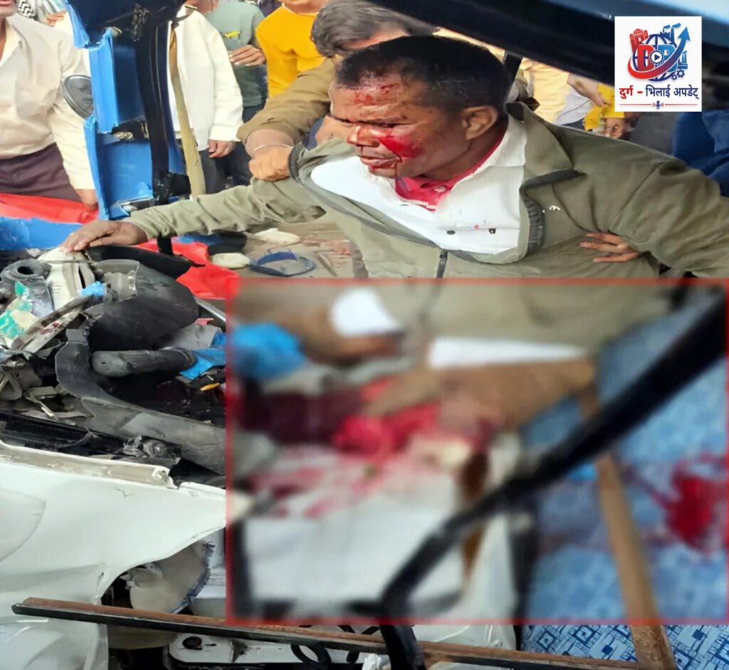 वीआईपी रोड पर तेज रफ्तार बोलेरो का कहर, ई-रिक्शा चालक का पैर कटा