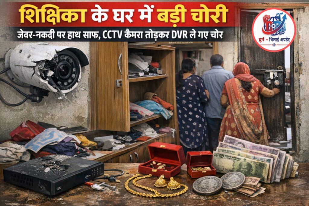 बठेना में सूने मकान पर धावा: शिक्षिका के घर से नकदी व जेवर चोरी, CCTV तोड़कर DVR ले उड़े चोर