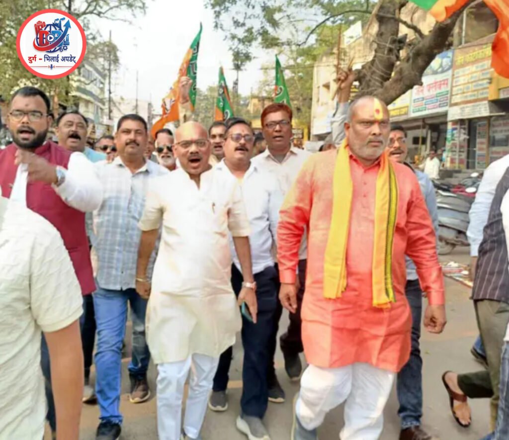 भाजपा के नवनिर्वाचित राष्ट्रीय अध्यक्ष नितिन नवीन को दुर्ग भाजपा ने दी भव्य बधाई