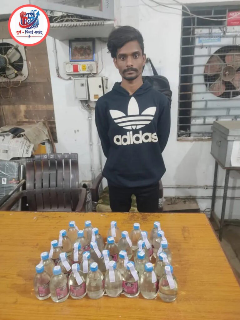 शिवरीनारायण पुलिस की बड़ी कार्रवाई, 40 पाव देशी शराब के साथ युवक गिरफ्तार