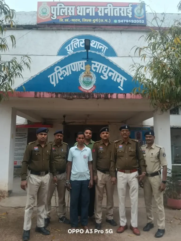 (दुर्ग) अंधे कत्ल की गुत्थी को 12 घंटे से कम समय में सुलझाया गया ,हत्या करने वाला आरोपी गिरफ्तार