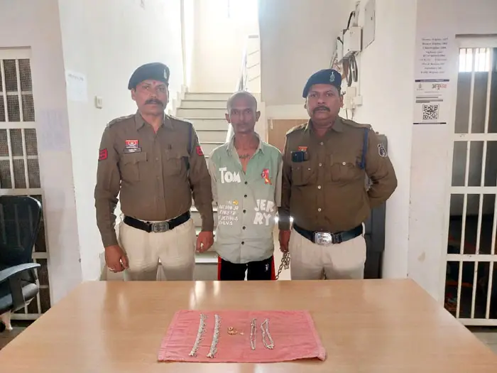 (दुर्ग/भिलाई) सूने मकान में चोरी करने वाला आरोपी गिरफ्तार, 85 हजार के जेवर बरामद