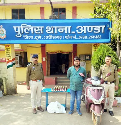 (दुर्ग) होली से पहले दुर्ग में ‘दारू माफिया’ पर बड़ा वार: 33 केस दर्ज 710 पाव शराब और दो बाइक जब्त